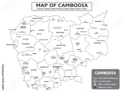 Geography Politics map of countries. Political map of country with capital, province or state capital, major cities and town.