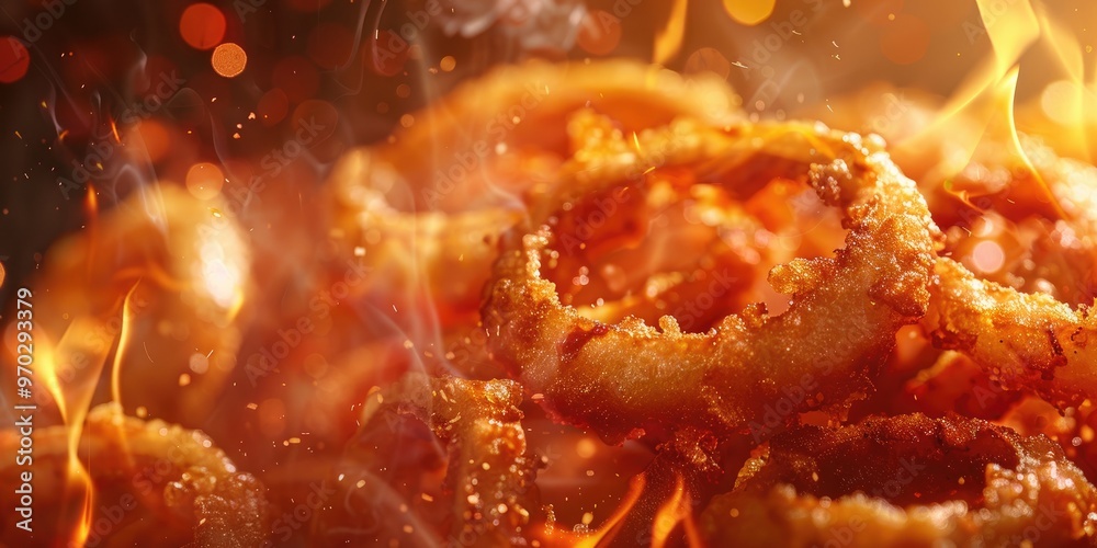 Crispy Fried Onion Rings Texture Crispy Fried Onion Rings Texture