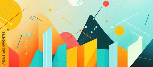 Popular Finance Charts And Graphs On Abstract Background