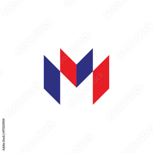 letter m simple geometric ribbon colorful logo vector Free Download letter m simple geometric ribbon colorful logo vector - GFXLoad
