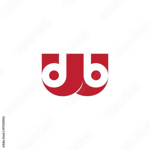 letter wb abstract geometric logo vector