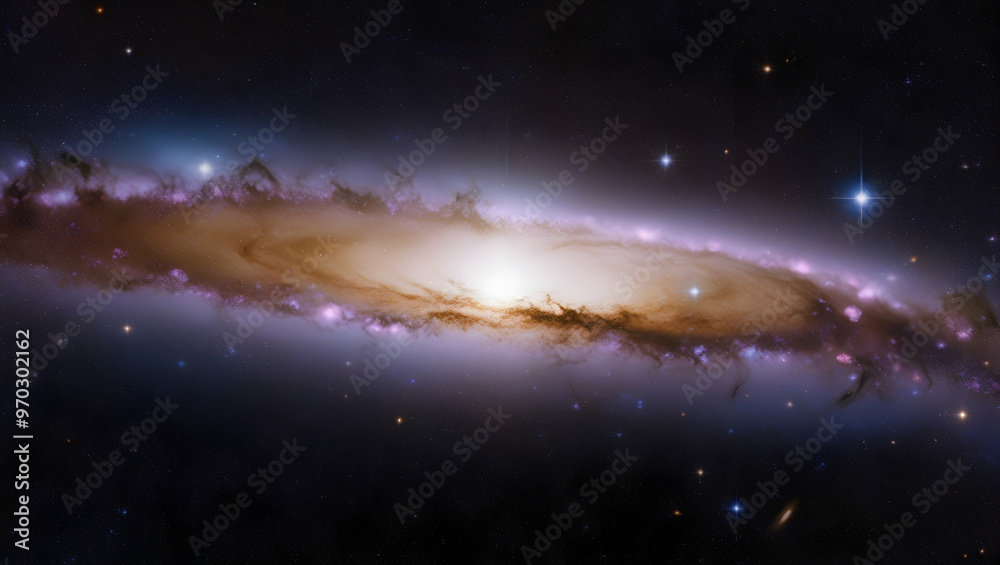Vibrant Nebula and Planets in a Starry Cosmic Landscape Vibrant Nebula and Planets in a Starry Cosmic Landscape