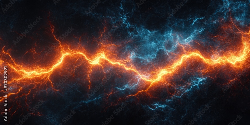 Fiery abstract lightning display Fiery abstract lightning display