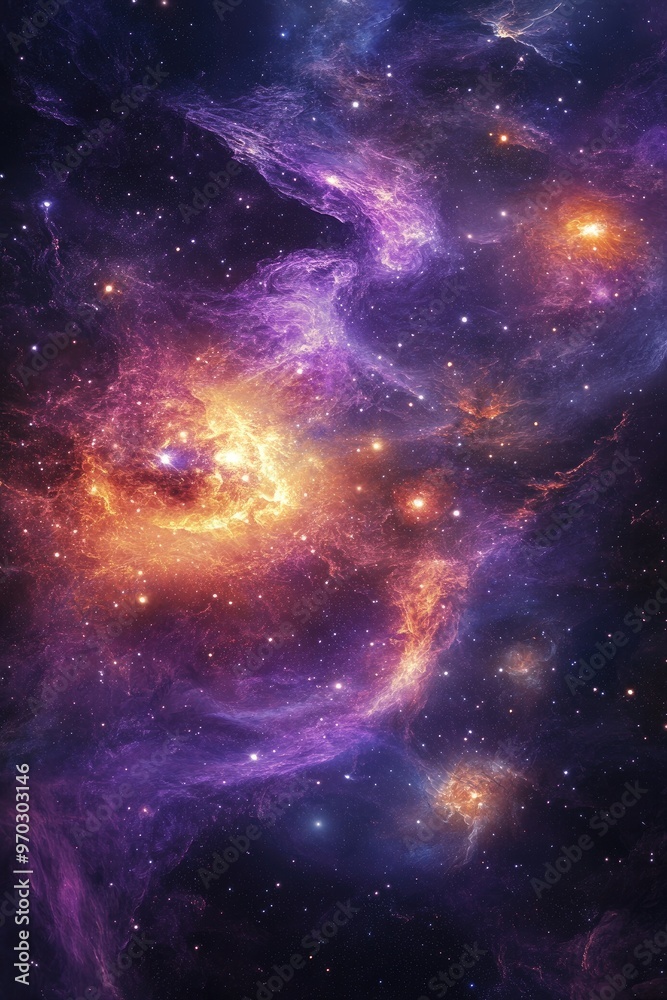 Fototapeta premium Fantasy star cluster in the Ara constellation featuring a mesmerizing arrangement of celestial bodies