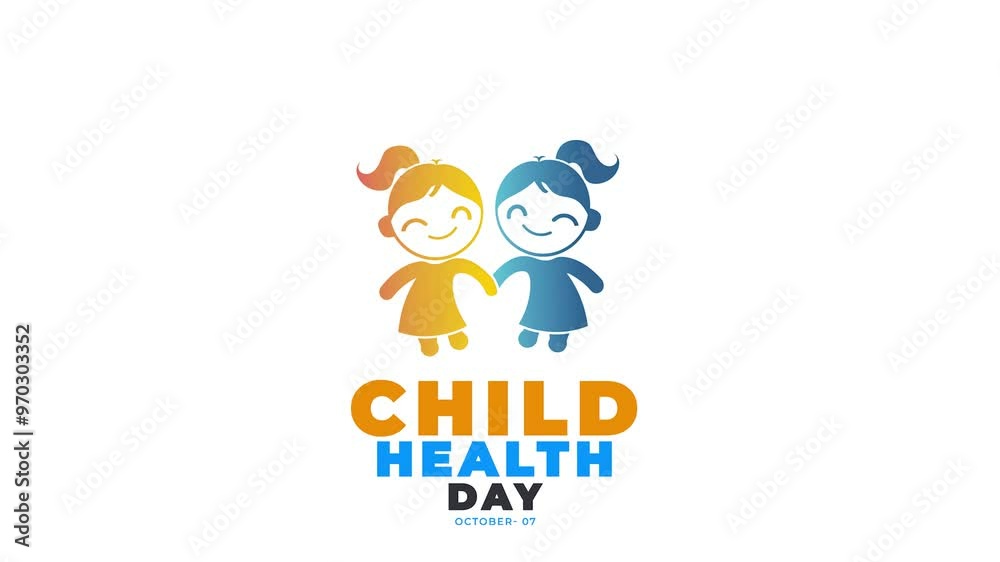 Child Health day. Child icon motion. Child Health day. Child icon motion.