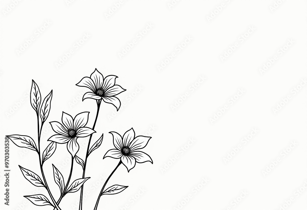 Minimalist Floral Design: Perfect for Wall Art