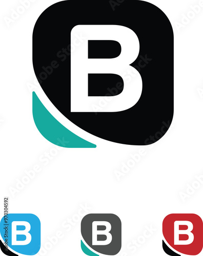 Initials letter B flat design B later design concept