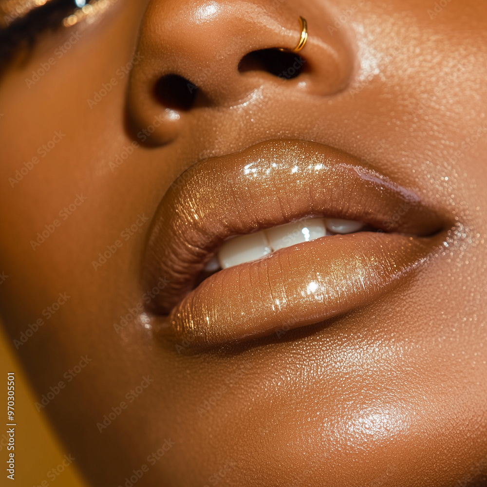 Close up on woman's lips. Close up on woman's lips.