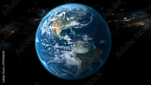 Fototapeta Naklejka Na Ścianę i Meble -  Blue Marble: The world from space, highlighting its beauty