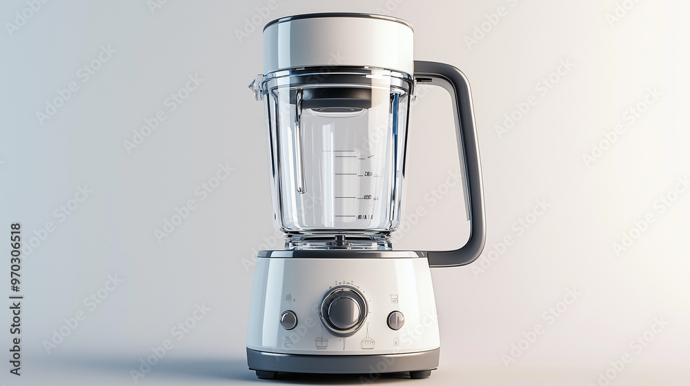 3D render of a modern kitchen blender isolated on a white background 3D render of a modern kitchen blender isolated on a white background