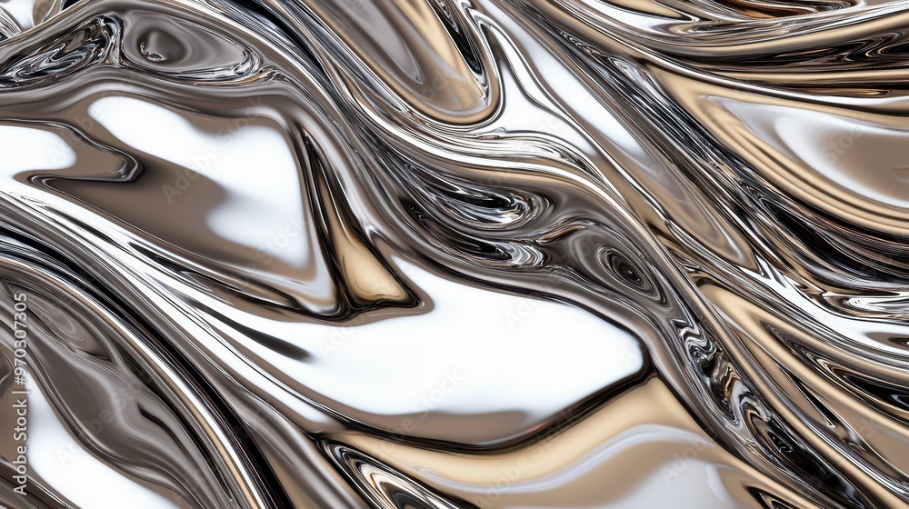 Abstract Silver Liquid Metal Texture Background Abstract Silver Liquid Metal Texture Background