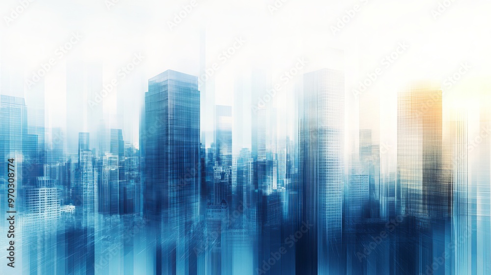 Futuristic City Skyline with Abstract Geometric Shapes and Modern Architectural Design Futuristic City Skyline with Abstract Geometric Shapes and Modern Architectural Design