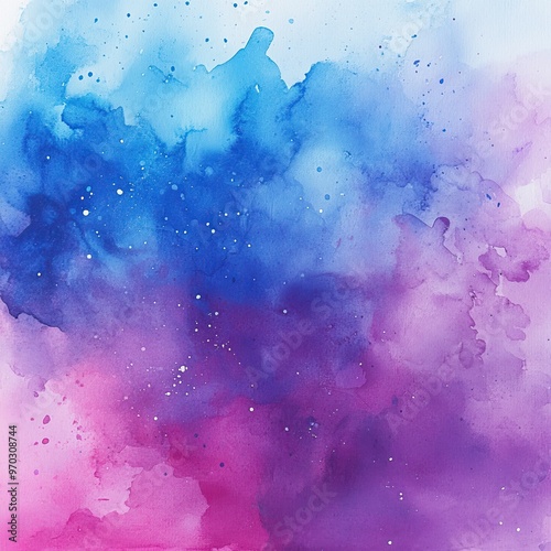 A vibrant watercolor splash blending blue and pink hues, creating a dreamy and abstract visual perfect for artistic projects.