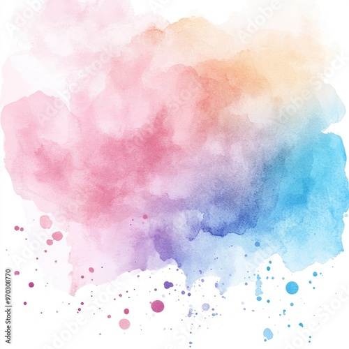 A vibrant watercolor splash in pastel tones, perfect for backgrounds, designs, and artistic projects.