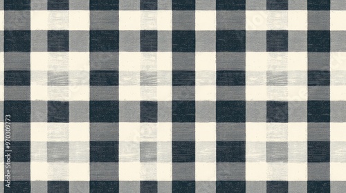 Seamless gingham plaid pattern with a checkered design and lined texture
