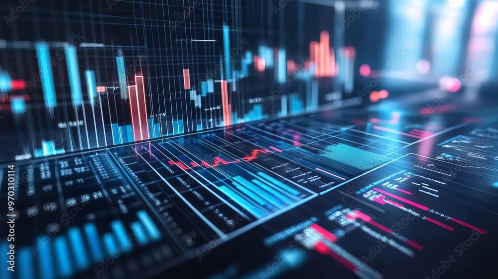 Business Analytics Intelligence Concept Featuring Financial Charts for Analyzing Company Profit and Financial Performance Metrics Business Analytics Intelligence Concept Featuring Financial Charts for Analyzing Company Profit and Financial Performance Metrics