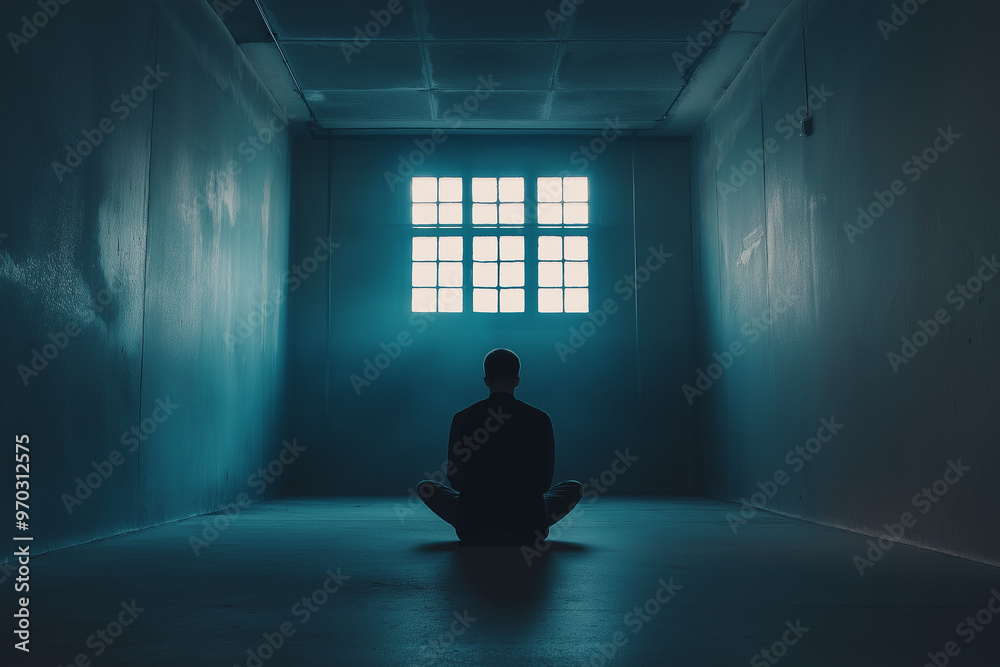 silhouette of a person in a corridor silhouette of a person in a corridor