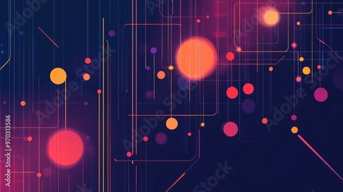 Network Communication Technology Transfer With Data Abstract Digital Background photo