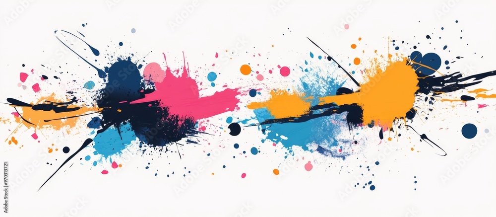 Abstract Paint Splatter And Ink Blots Grunge Design Elements Abstract Paint Splatter And Ink Blots Grunge Design Elements