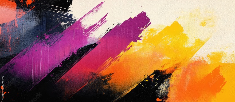 Abstract composition featuring vibrant colors and dynamic shapes ...