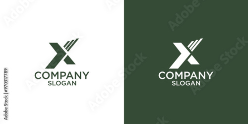 letter x abstract monogram logo vector design
