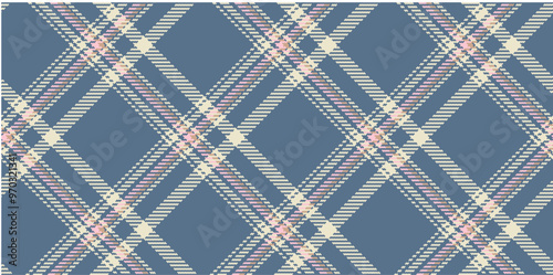 Vector checkered pattern. Tartan, textured seamless twill for flannel shirts, duvet covers, other autumn winter textile mills. Vector Format