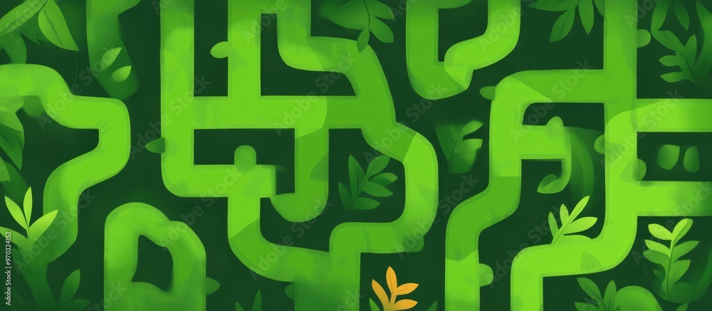 Abstract square maze designed for kids A puzzle featuring a single entrance and exit Labyrinthine challenge Flat illustration with a space for your image Abstract square maze designed for kids A puzzle featuring a single entrance and exit Labyrinthine challenge Flat illustration with a space for your image