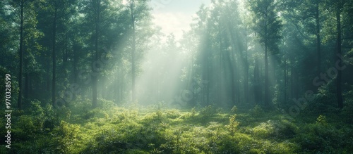 Sunbeams in a Mystical Forest