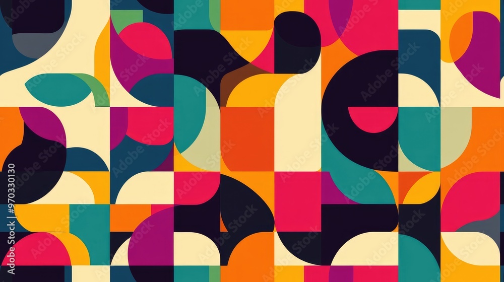 Illustration featuring repetitive geometric shapes that create a colorful background pattern suitable for web designs wallpapers digital graphics gifts and artistic embellishments Illustration featuring repetitive geometric shapes that create a colorful background pattern suitable for web designs wallpapers digital graphics gifts and artistic embellishments