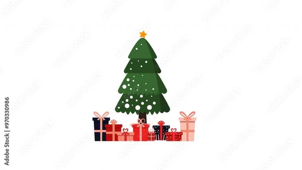 Christmas Tree Animated Icon 4K
