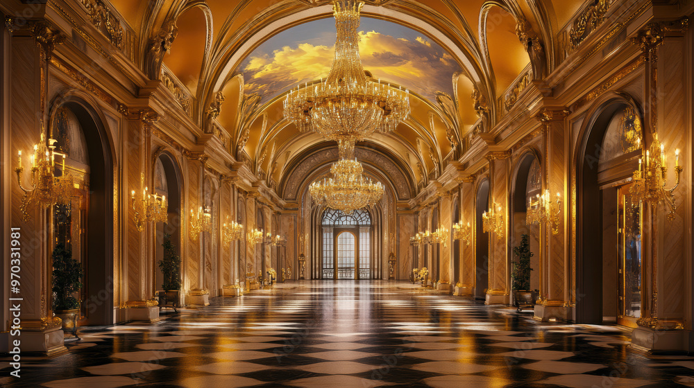 Golden Palace Hallway. Golden Palace Hallway.