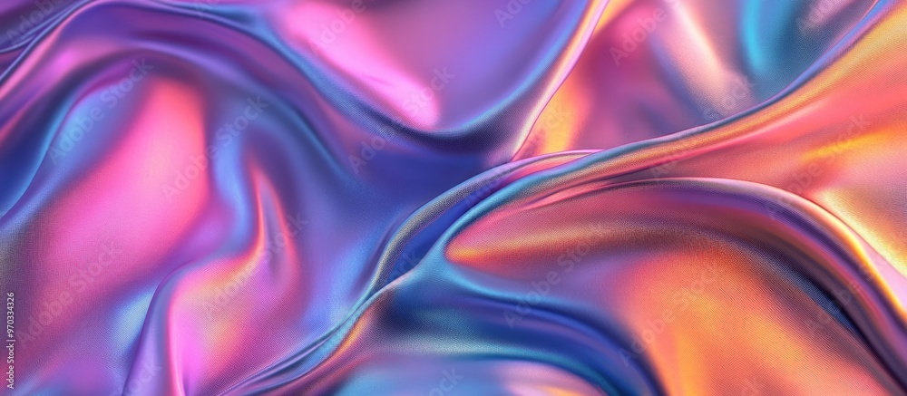 High Resolution 4K Rendering Of Iridescent Silk Fabric In Motion Elegant Background Wallpaper Design With Colorful Drapery And Silky Smooth Texture High Resolution 4K Rendering Of Iridescent Silk Fabric In Motion Elegant Background Wallpaper Design With Colorful Drapery And Silky Smooth Texture
