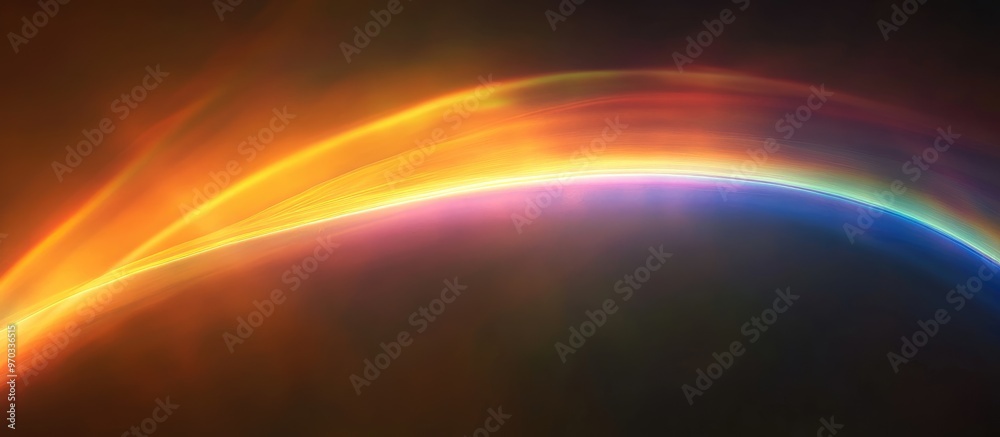 Photography of a rainbow against a dark backdrop Abstract web background suitable for banners and design applications Unique and surreal with light dispersion effects Photography of a rainbow against a dark backdrop Abstract web background suitable for banners and design applications Unique and surreal with light dispersion effects