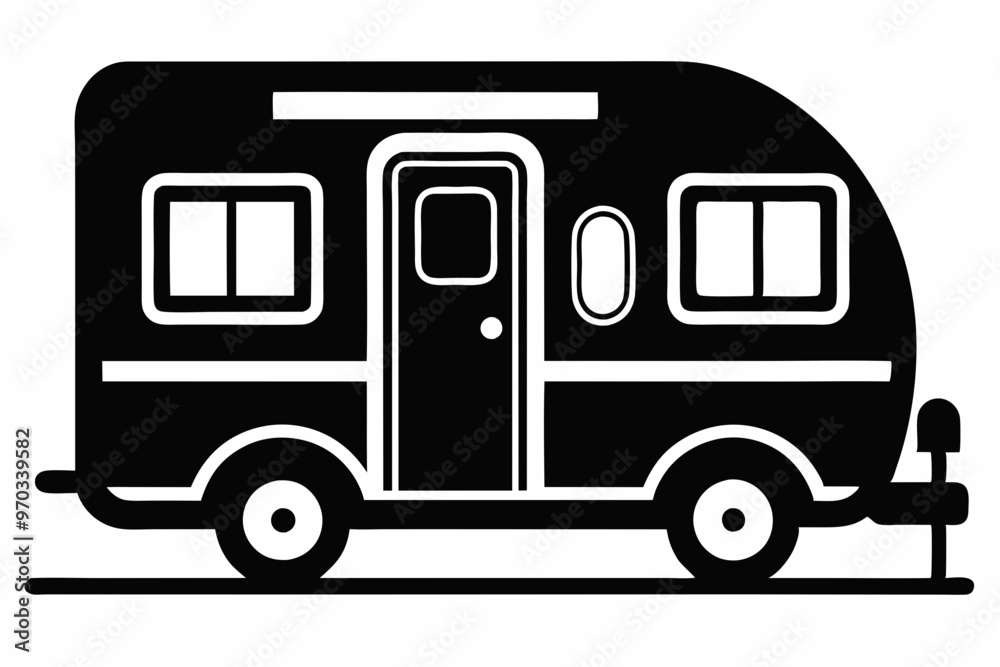 Camper Trailer Silhouette Vector, Trailer Icon Vector, Camper Van Svg
Camper Trailer Silhouette Vector, Trailer Icon Vector, Camper Van Svg