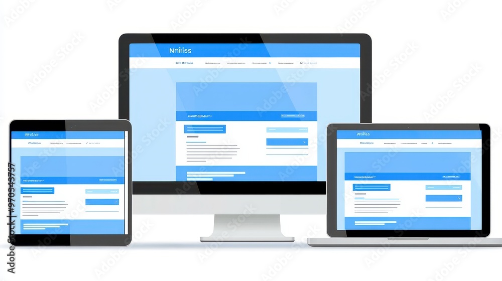 Responsive Website Design Mockup On Desktop Laptop Tablet Responsive Website Design Mockup On Desktop Laptop Tablet