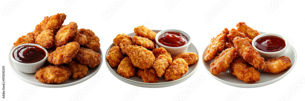 Triplate Crispy Chicken Tenders with Barbecue Dip Triplate Crispy Chicken Tenders with Barbecue Dip