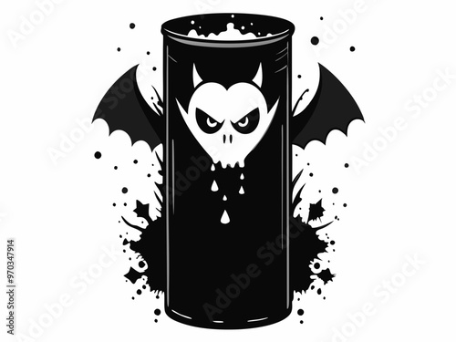 black and white wine glass.