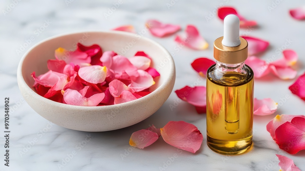 A luxurious spa setting with rose petals, essential oils, and soft ambient lighting, luxurious spa, rose petals, essential oils A luxurious spa setting with rose petals, essential oils, and soft ambient lighting, luxurious spa, rose petals, essential oils