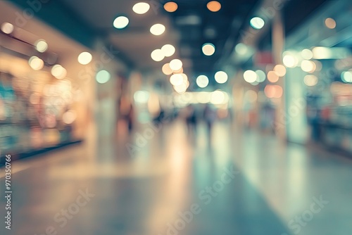 Wallpaper Mural blur shopping in supermarket mall , ai Torontodigital.ca