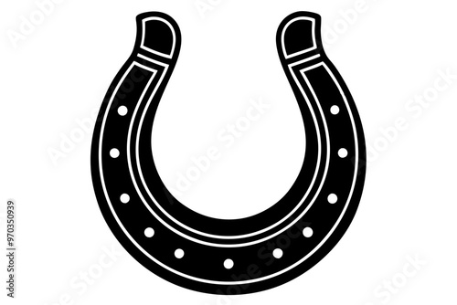 
Horseshoe icon, Luck symbol, Horseshoe silhouette vector
