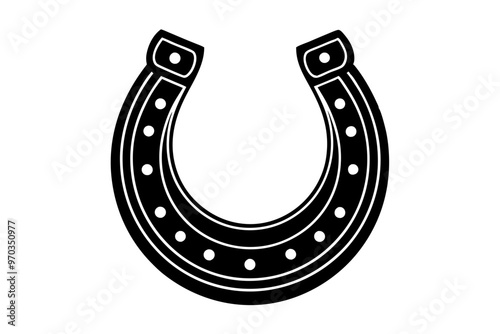 
Horseshoe icon, Luck symbol, Horseshoe silhouette vector
