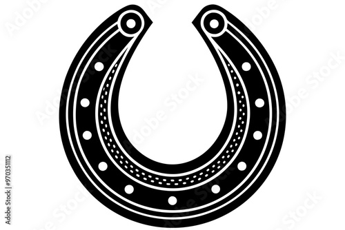 
Horseshoe icon, Luck symbol, Horseshoe silhouette vector
