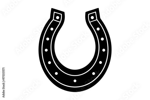 
Horseshoe icon, Luck symbol, Horseshoe silhouette vector
