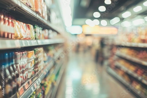 Wallpaper Mural blur shopping in supermarket mall , ai Torontodigital.ca