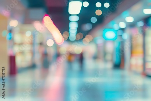 Wallpaper Mural blur shopping in supermarket mall , ai Torontodigital.ca