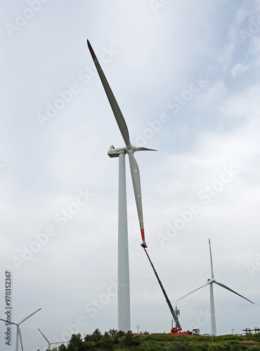 Bild auf Leinwand Yeongdeok-gun, Gyeongsangbuk-do, South Korea - July 12, 2014: Engineers are chec