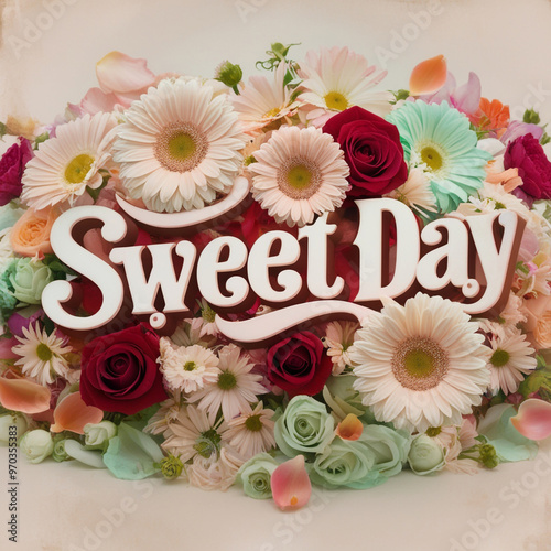 birthday card with flowers
