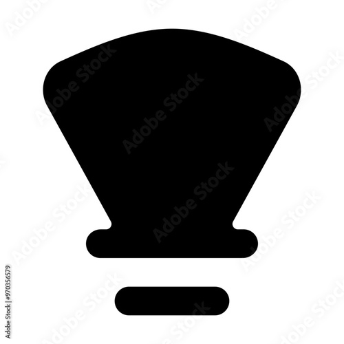 Clam icon in solid filled glyph style. Simple sea shell symbol vector illustration — pixel-perfect icon.
