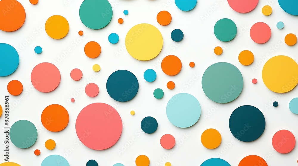 Colorful Circle Pattern Abstract Background