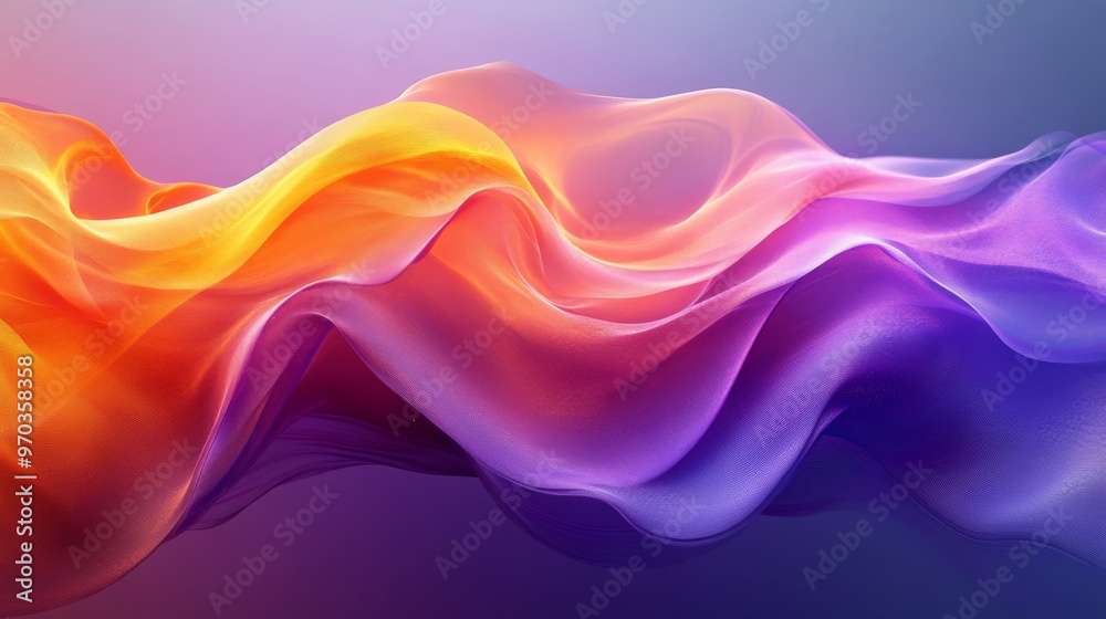 Fototapeta premium Colorful abstract wavy background in vibrant hues